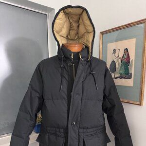 Todd Snyder Japanese Mid Down Parka Black Quilted Puffer Winter Coat sz Large